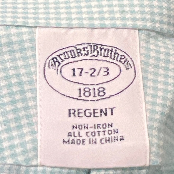 Brooks Brothers Regent Button Down Suit Dress Long Sleeve Green Shirt - Picture 6 of 6